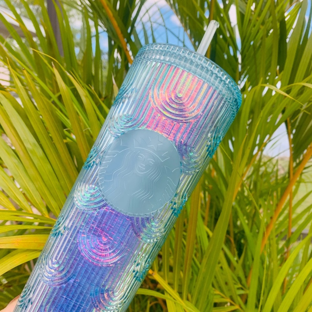 Starbucks Mermaid Scale Iridescent Teal Venti 24oz Cold Cup